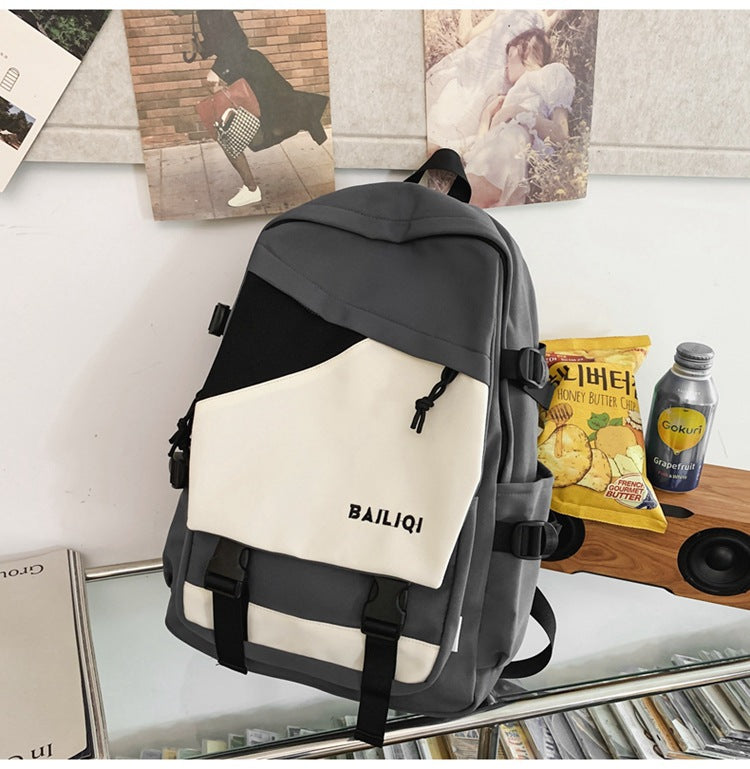 Backpack casual school bag for middle and high school students, travel, couples, and college students - multi-pocket, large capacity, double shoulder backpack