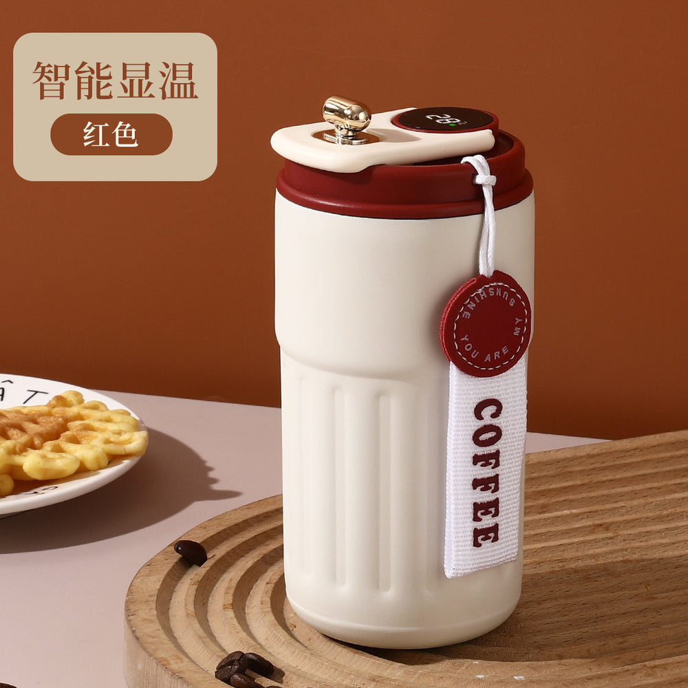 Coffee mug 316 stainless steel insulated tumbler - stylish design for students, home use, keeps drinks cold, large capacity