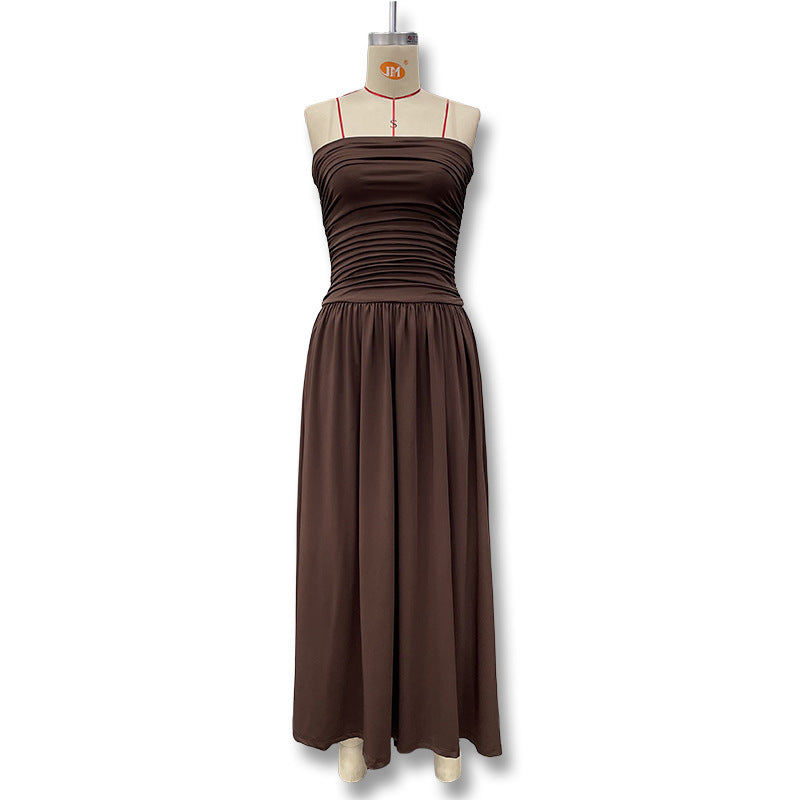 summer new arrivals: european and american style bandeau, off-the-shoulder, sleeveless, loose-fit maxi dresses - wholesale