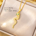 [copper inlaid with zirconium] cross-border popular snake-shaped necklace, ring, bracelet, personalized fashion niche stainless steel light luxury jewelry