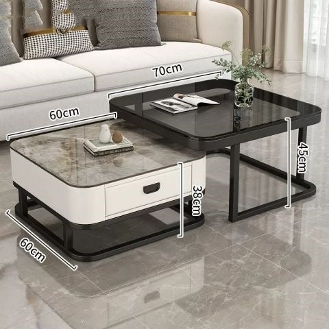 Rock slab coffee table living room for homenew arrivalaccessible luxury marble table foldablenormcore coffee table small apartment