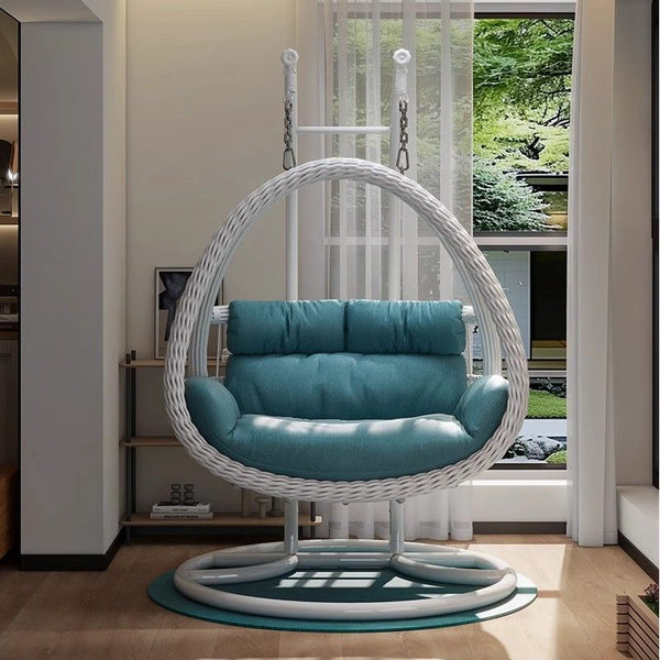 Hanging Basket Chair Indoor Swing Balcony Double Rattan Rocking Chair Bird's Nest Hanging Chair Courtyard Outdoor Leisure Home Adult