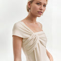 cross-border european and american women's summer high-end, cool, and chic "queen bee" style t-shirt - off-the-shoulder, sexy, sleeveless top