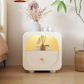 Cream style bedside table frenchaccessible luxury bedroom modern casualpopularins wabi-sabi bedside storage cabinet