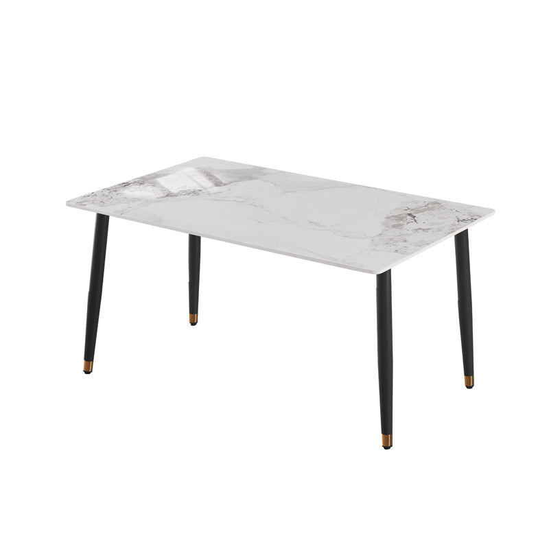 Rock slab dining table combination modern casual italian manufacturer wholesale personalized small apartment rectangular simple table