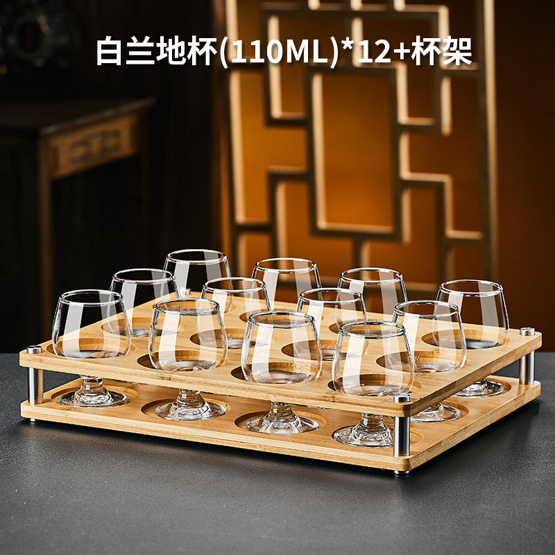 Creative european-style red wine glasses, 6-piece set, crystal glass brandy glasses, liquor glasses, whiskey glasses set for home use