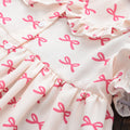 European and american summer styles cross-border wholesale baby girl princess dress - puff sleeve bow print skirt - children's clothing