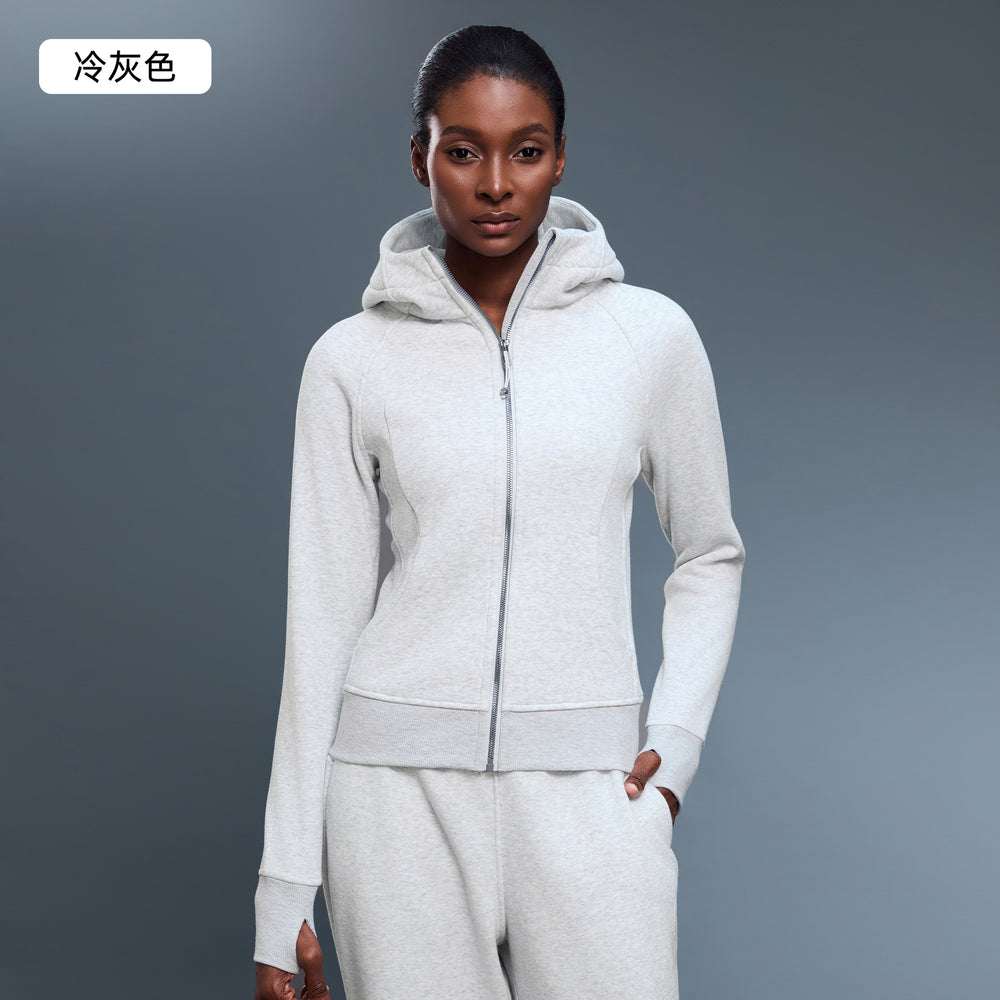 Autumn winter yoga outwearlong sleeves silmslimming looksweatshirtjacketfleece-lined zipper cardigantopsd25132