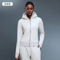 Autumn winter yoga outwearlong sleeves silmslimming looksweatshirtjacketfleece-lined zipper cardigantopsd25132