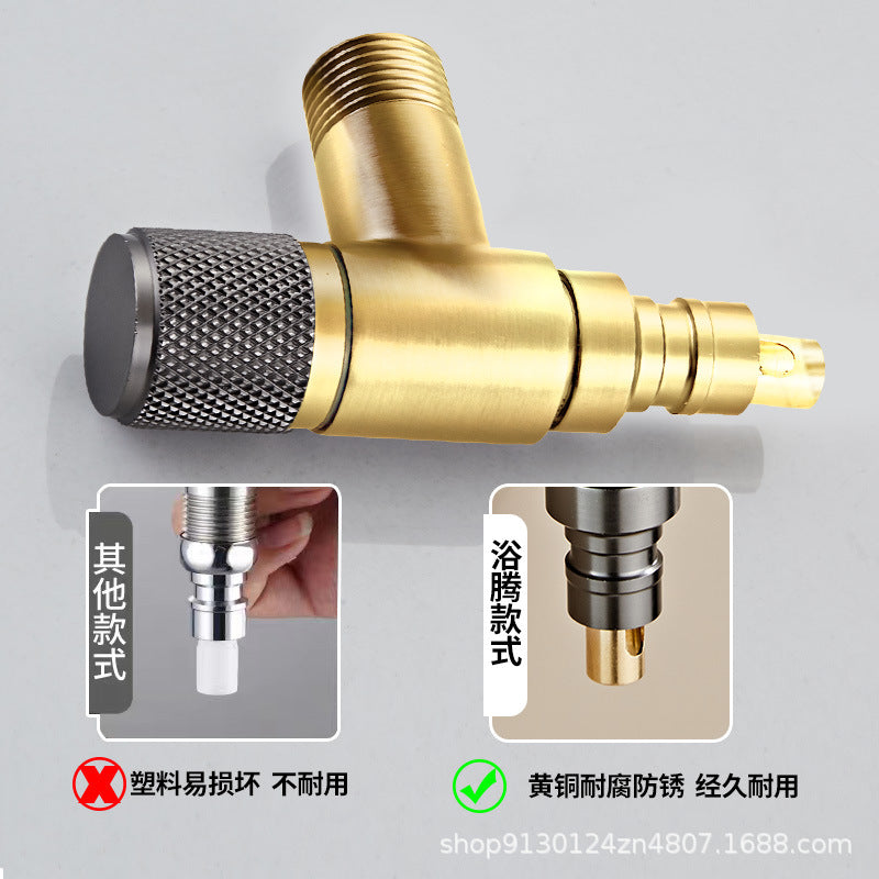 Special snap-on 46-point universal water nozzle drum angle valve connector for all-copper washing machine faucet automatic water stop valve