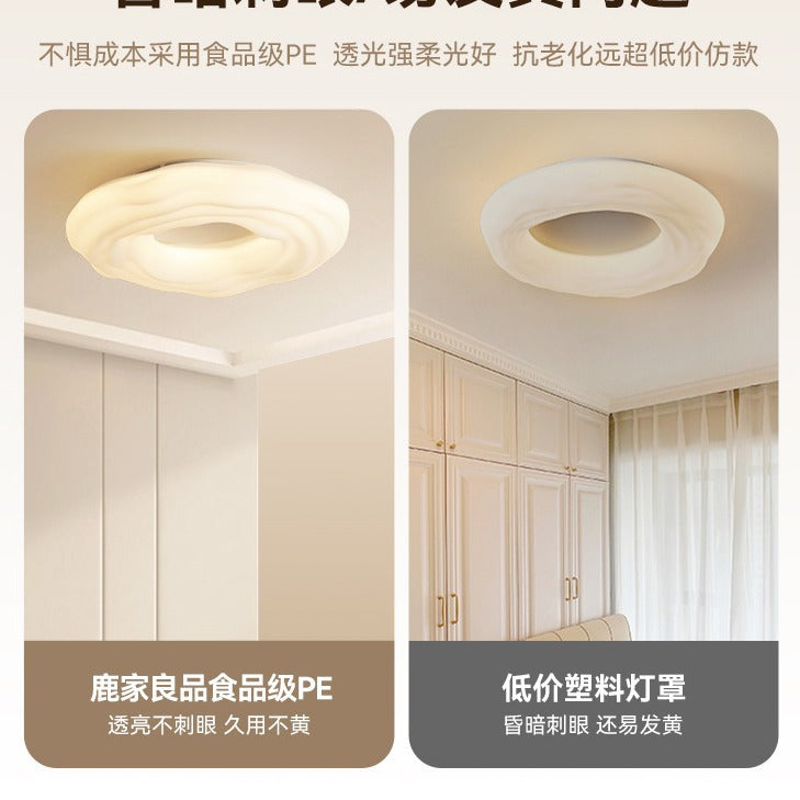 Cream Wind Cookie Ceiling Light Master Bedroom Light Modern Simple Cloud Light Lighting Living Room Light 2024 New