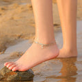 export hot-selling 26-letter anklet, zircon letter anklet, minimalist fashion seed bead cuban double-layer anklet