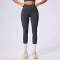 Amazon's new flap pocket pants yoga pants tight elastic shaping sports pants women's high waist belly control butt lift fitness pants
