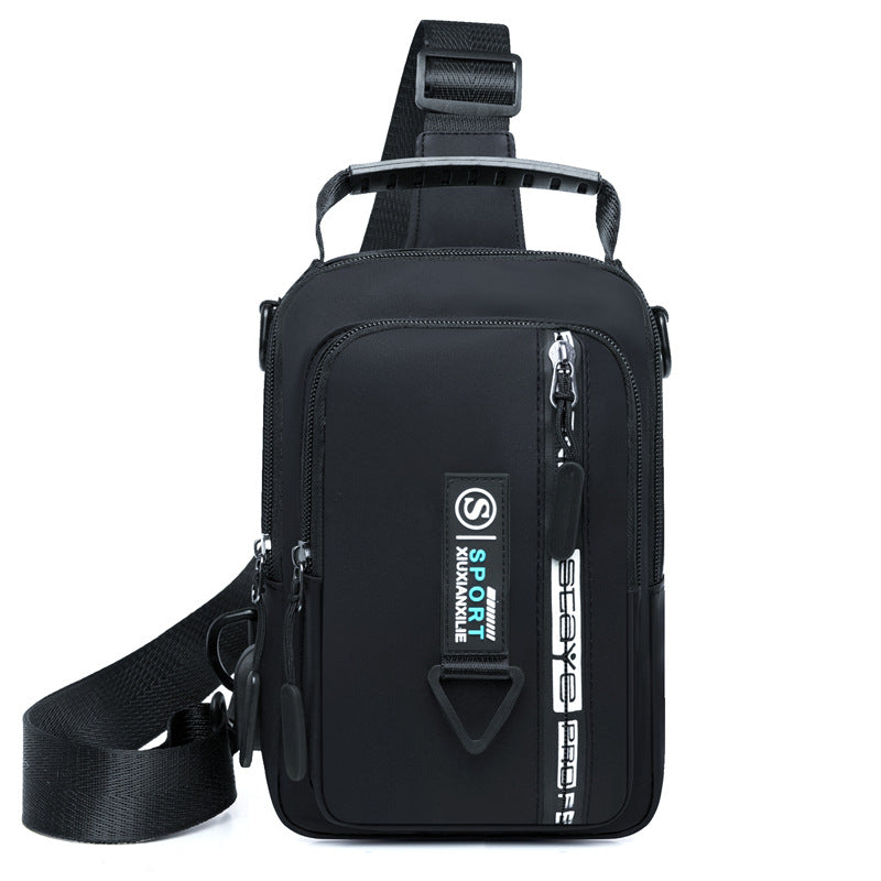 Breast bag men's 2025 new commuter messenger bag practical wear-resistant versatile handbag simple and light casual shoulder bag