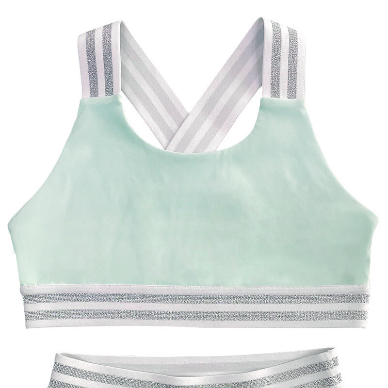 Combat girl comfortable high elastic webbing kids yoga clothes training quick-drying kids tight running fitness clothes