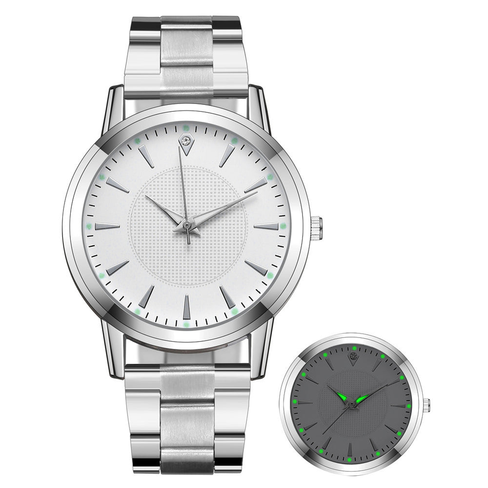 New arrivalcouple watch luminous steel strap watch women's watch men's quartz watch men's watch manufacturer wholesale large dial