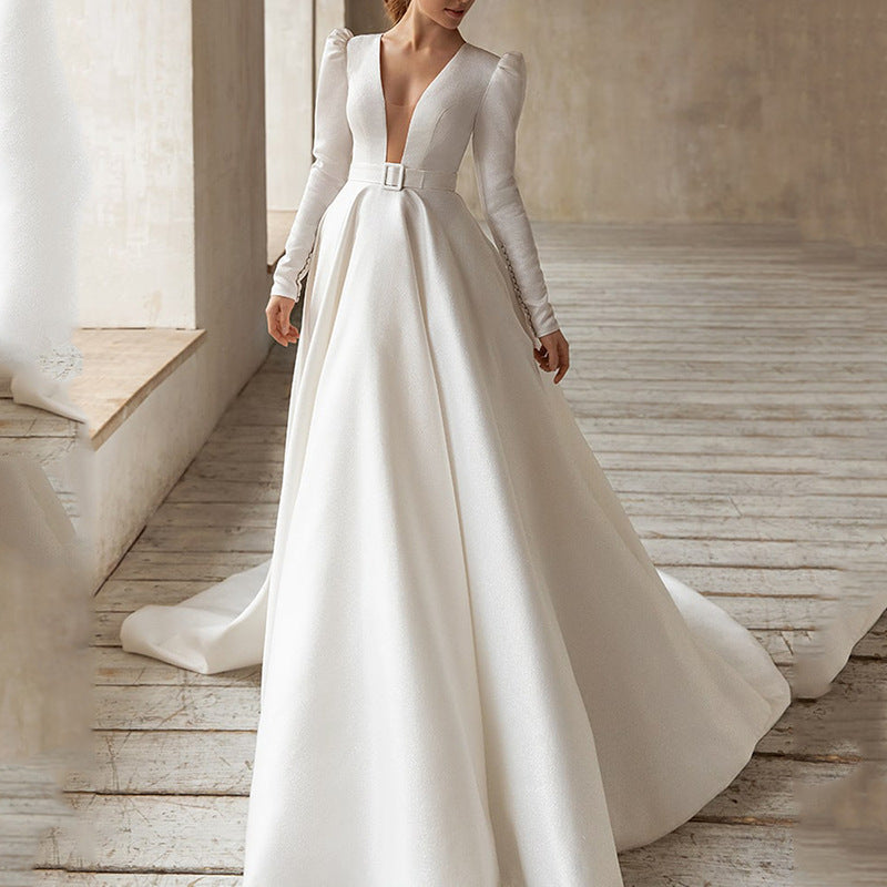 spring/summer new arrivals: european and american style women's elegant white dress - slimming, french chic, long gown