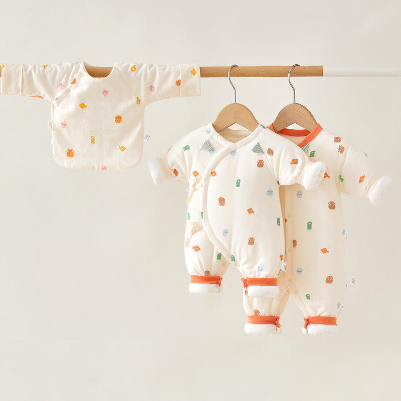 Babibele baby clothes winter thickened quilted set, class a children's autumn outfit, infant clothing, newborn clothes