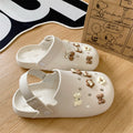 Sweet croc shoes for women, girly heart summer, cute student internet celebrity outwear, non-slip, stomping on shit, soft thick sole beach shoes