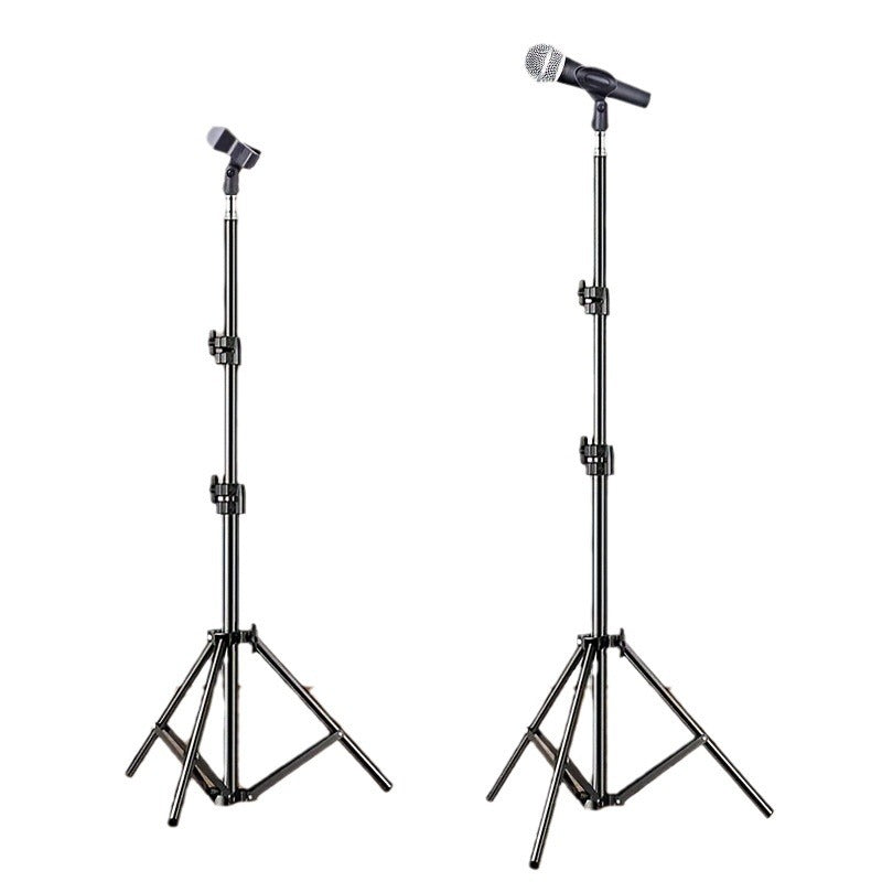 Microphone Floor-to-ceiling tripod Mobile phone holder Desktop microphone Metal holder Mobile phone live microphone holder