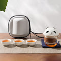 Panda travel tea set - quick cup kit, portable tea infuser, outdoor tea brewing cup, souvenir gift, portable