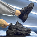 Live stream: 2025 new men's black athletic & casual shoes - waterproof, slip-resistant, durable, and suitable for work & labor protection