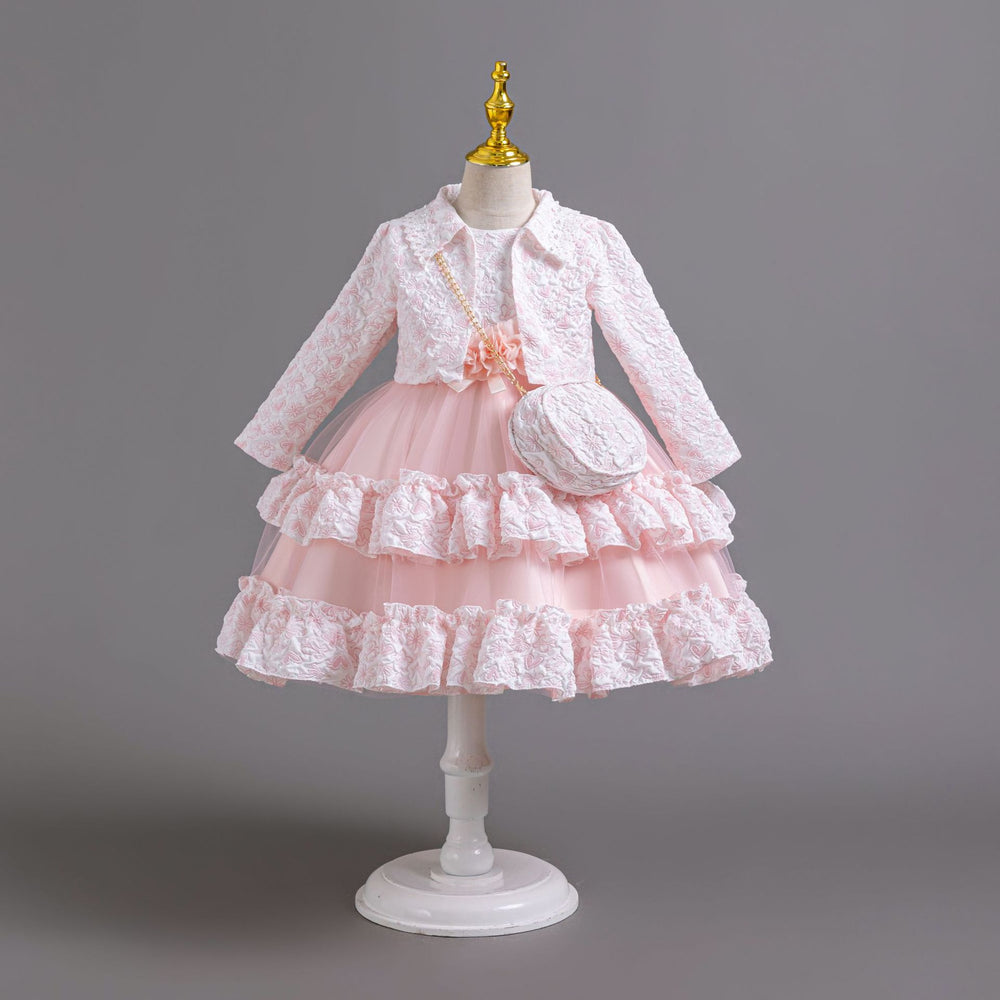 New three-piece skirt kids dress tutu princess skirt girl piano performance dress baby dress