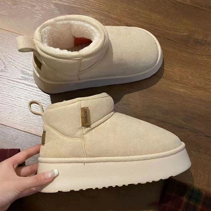 Fashioneasiest for matchnon-slipheattechthick sole snow boots for women 2026new arrivalfall and winterfleece-linedthickened slip-on cotton shoes
