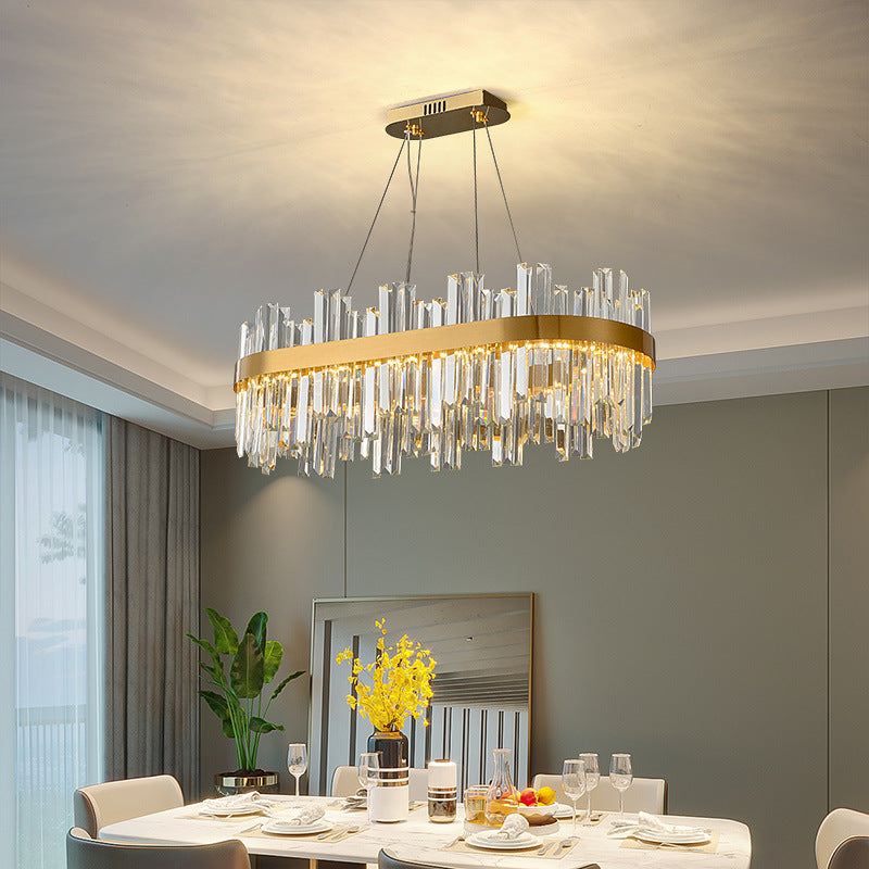 Lighting package combination Light luxury living room lamp Crystal chandelier Atmospheric master bedroom Modern simple 2023 new whole house