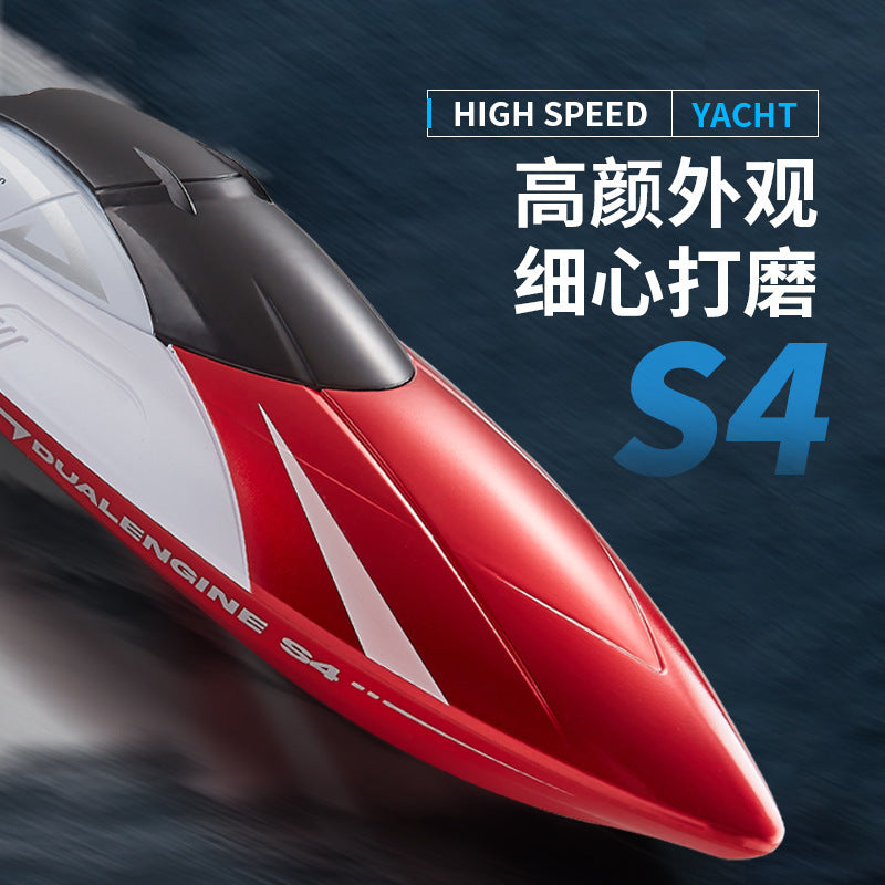 s4 remote control boat 2.4g high-speed water speedboat waterproof rechargeable long-range kids boys toy boat wholesale