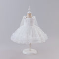 Girls' dress - flutter sleeve, gold foil bow, spaghetti strap, baby cross-border tutu dress - cute birthday party princess outfit