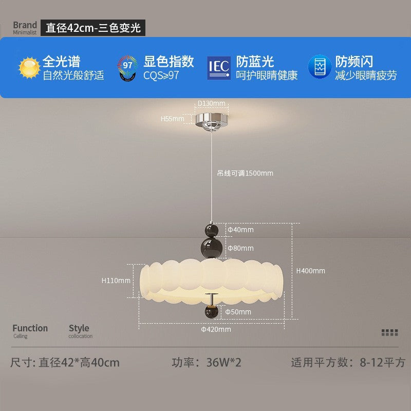 French medieval bedroom light living room light new lighting retro cream wind children's room led eye protection ceiling light