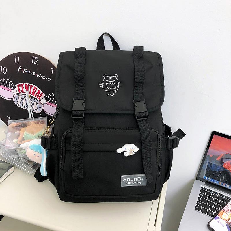 New junior high school fashion backpack, high school students and primary school students, large capacity trend, campus style, backpack wholesale