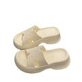 Eva thick-soled slippers women's fashioneasiest for match2025new arrivaloutwearnon-sliph belt deodorizing filter5cm shit feeling slippers