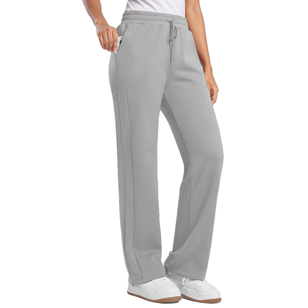 new european and american style solid color casual loose fit athletic sweatpants for women -  cross-border