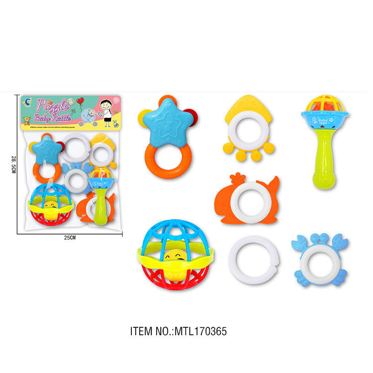 South East Asia Hot Sale Baby Catch Ball Rattle Soft Rubber Hand Rattle Baby Toothpaste Baby 0-1 Years Old Educational Toys