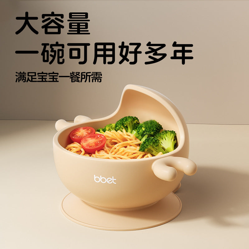 baby bowl kids anti-fall anti-scalding eating suction cup silicone water cup baby soft silicone food supplement bowl dinner plate
