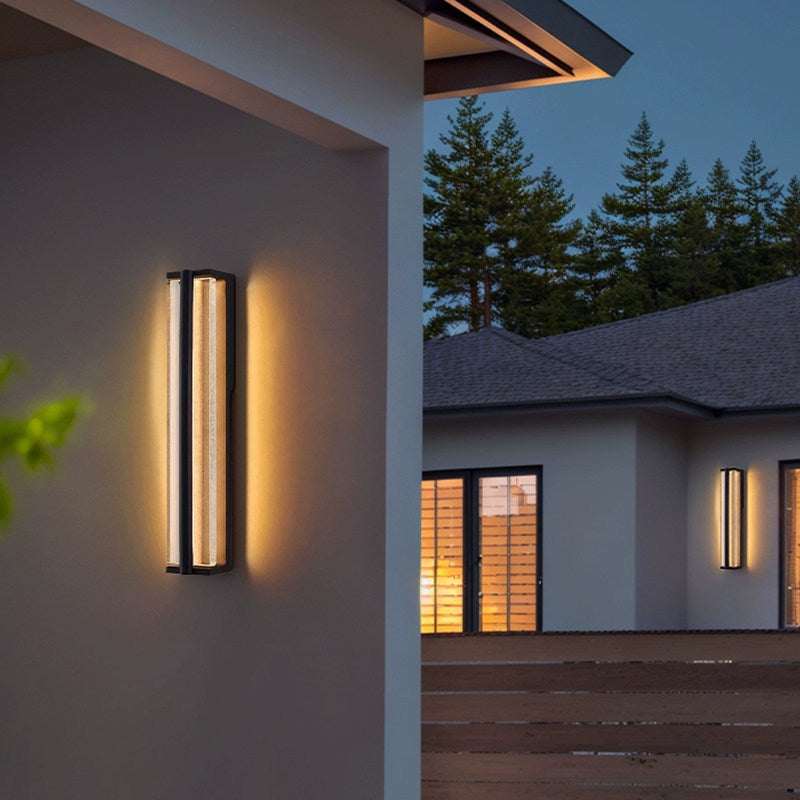 Outdoor waterproof minimalist modern light luxury crystal wall sconce - outdoor background wall lighting for courtyards, balconies, and terraces