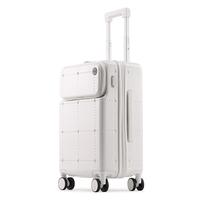 Pinghu front open lid suitcase Women's universal wheel trolley case Suitcase Convenient computer warehouse Boarding case Password box