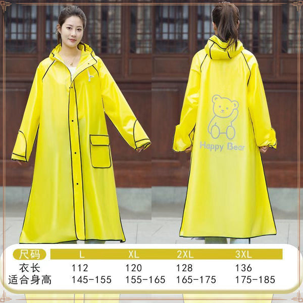 Men's and women's raincoats single long zipper type whole body integrated rainstorm-proof electric battery car special windproof poncho