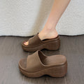 New fashion wedge heel flip-flops for women, thick sole eva lightweight, "stomping on clouds" comfort, non-slip, odor-resistant summer sandals