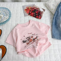 Kids' short-sleeve t-shirt - summer  new korean style cartoon cute puppy girl's top - trendy half-sleeve base layer
