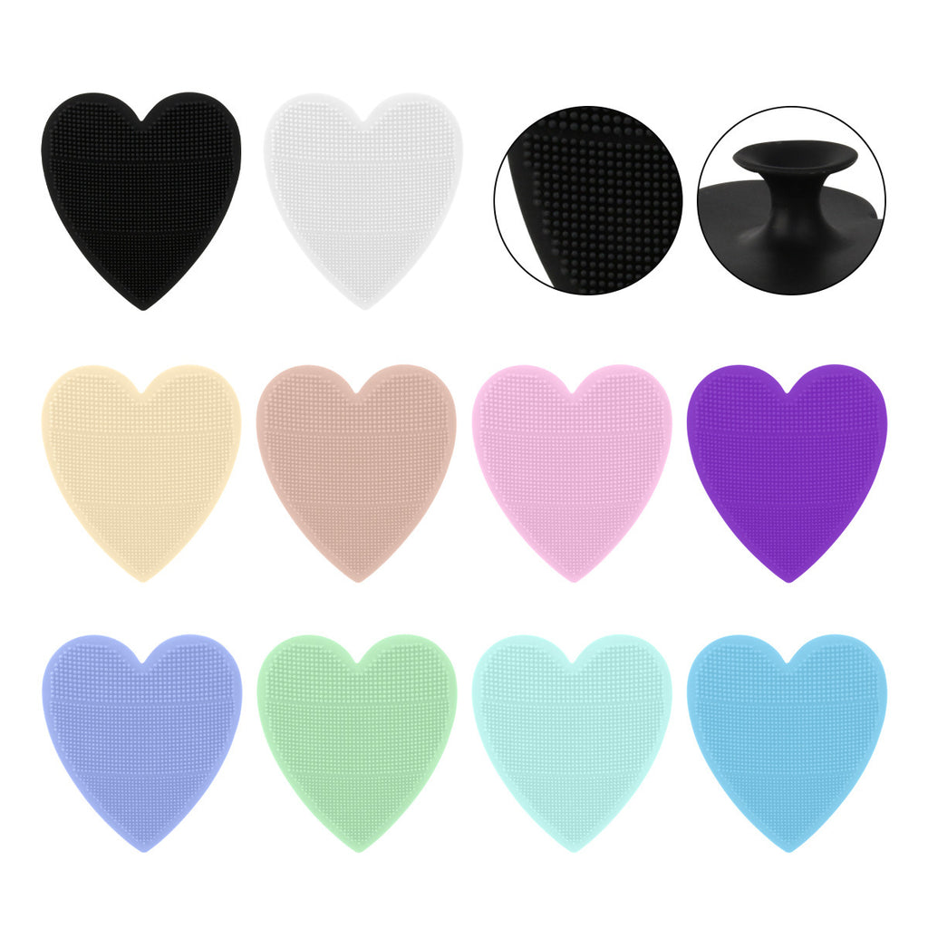 Cross-border heart-shaped silicone face wash brush cleansing instrument silicone massage face wash baby bath brush soft hair heart-shaped cleansing brush