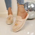 spring/summer new arrivals: plus-size women's half-slipper shoes for cross-border e-commerce. sizes 36-43 available. wholesale options available. dropshipping to  and