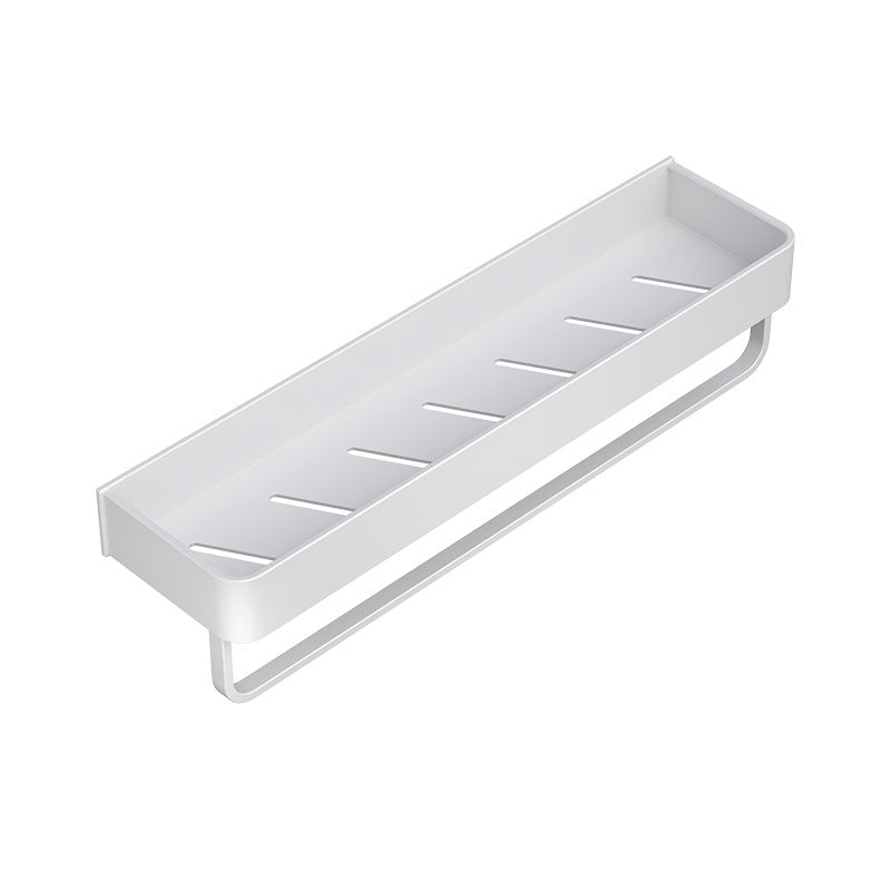 White Kitchen Shelf Wall-mounted No-punching Wall Multifunctional Household Chopsticks Knife Holder Seasoning Storage Hanger