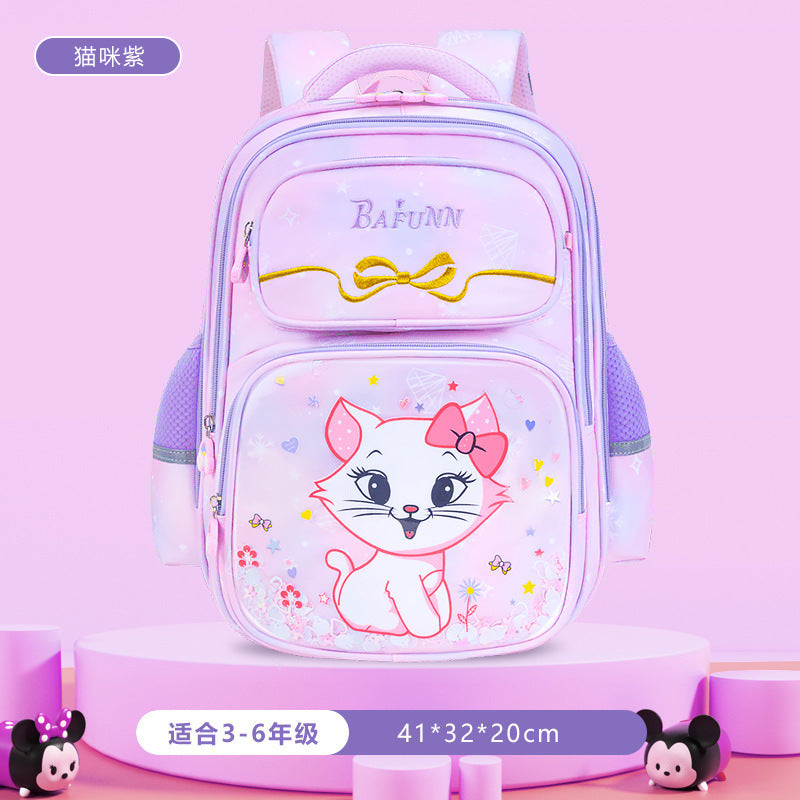 2025 new girls' backpack - large capacity, cute design for elementary school students (grades 1-6), ages 6-9-12