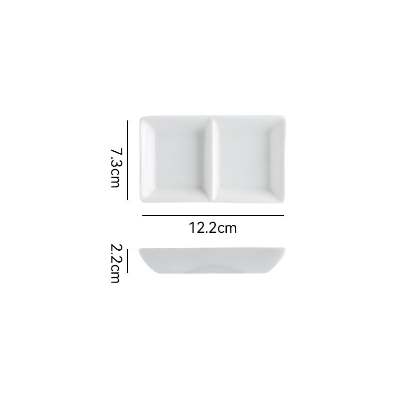 Minimalist pure white ceramic dinnerware set for home, restaurant, and hotel use - porcelain plates, creative plating, and dessert bowls
