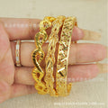 dubai women's gold-plated indian african copper bangle charming wedding ethiopian handmade luxury jewelry