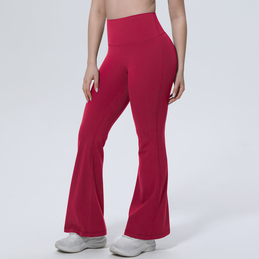 New barely-there high-waisted yoga pants: tummy control, butt lift, wide leg flare leggings for outdoor running, fitness, and sports - women's yoga apparel