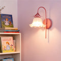Rattan flower wall lamp nordic french cream lamp bright daily hook light aisle decorative wall lamp